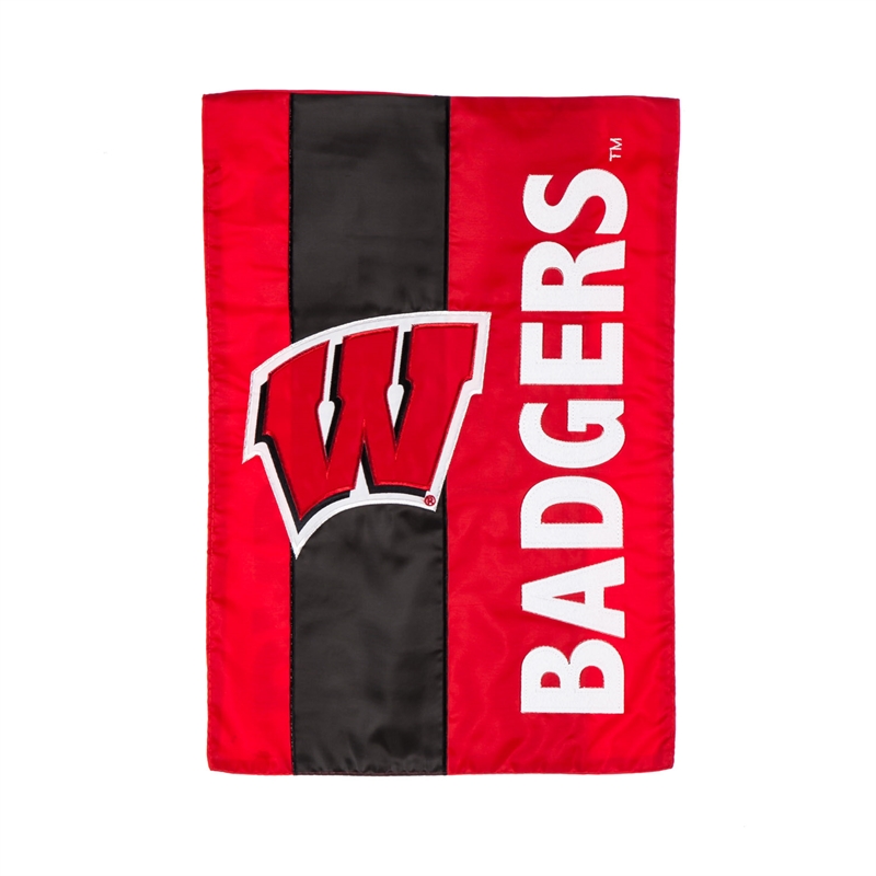 Wisconsin Badgers Garden Flag - Embellish